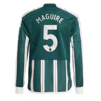 Camisa de time de futebol Manchester United Harry Maguire #5 Replicas 2º Equipamento 2023-24 Manga Comprida